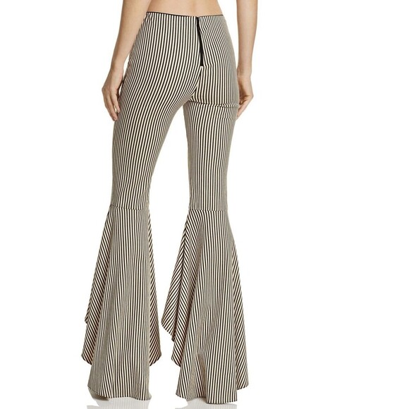 Alice + Olivia Jinny Striped High-Low Flared Pants Bell Bottom High Rise Size 0 - Picture 11 of 11
